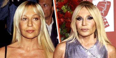 donatella versace vogue anniversary dress|Donatella Versace then and now.